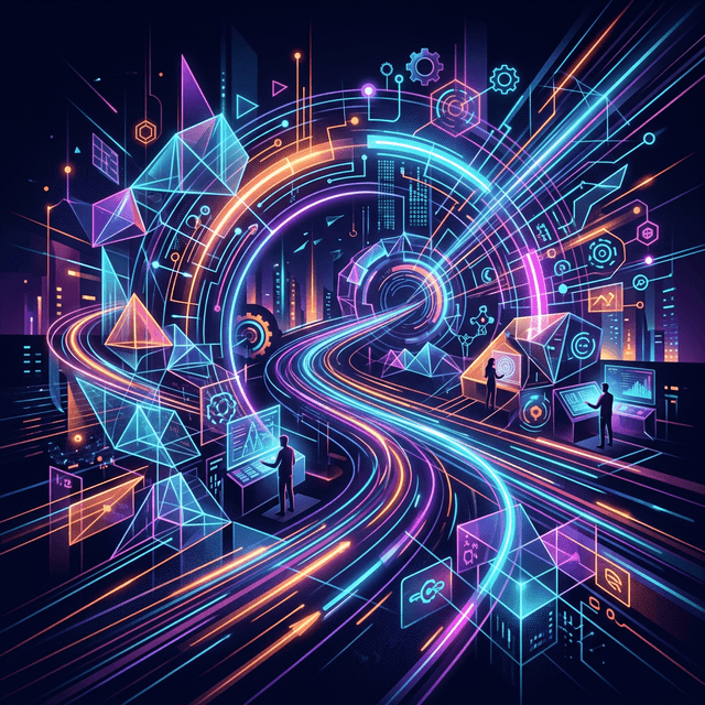 Digital transformation concept illustration